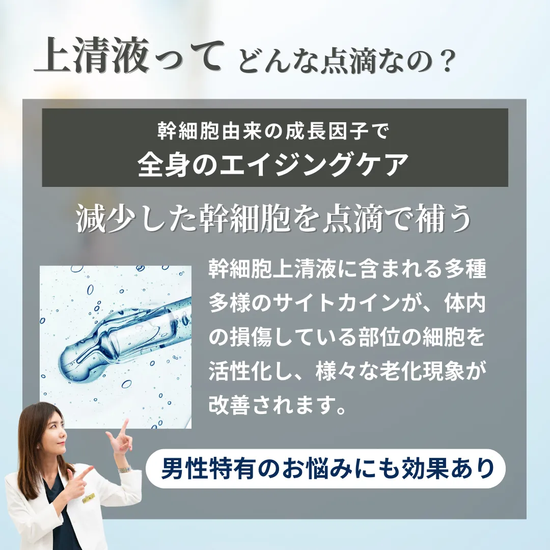 年末年始の疲れを解消 幹細胞上清液 点滴 2025 身体の内側から加齢を防ぐ！ お年玉価格：1回／19,800円